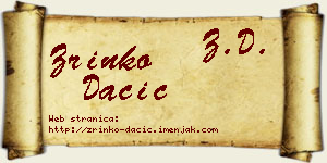 Zrinko Dačić vizit kartica